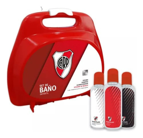 Lonchera Plastica River Plate. Set De Baño Con Accesorios