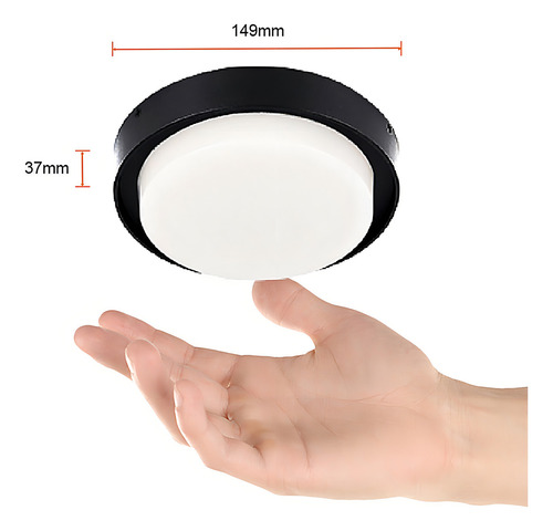 Lámpara Techo Led Deco Nenque I 15w Alum Negro 30k Tecnolite