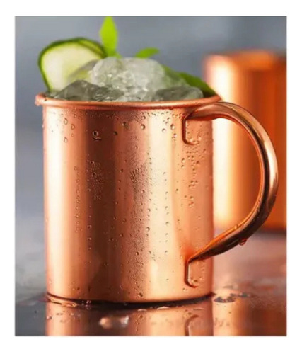 Set 2 Mug Coopper Acero Inoxidable Color Cobre 430cc Cuiner