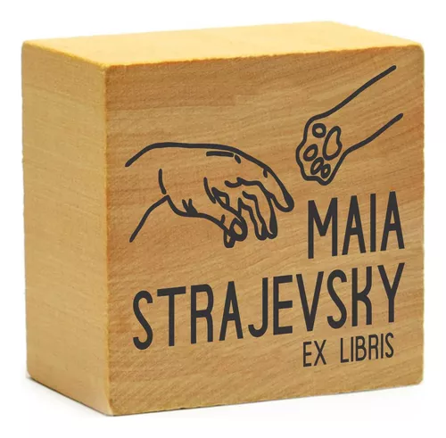 Ex libris personalizado + caja de madera + grabado - TUUS