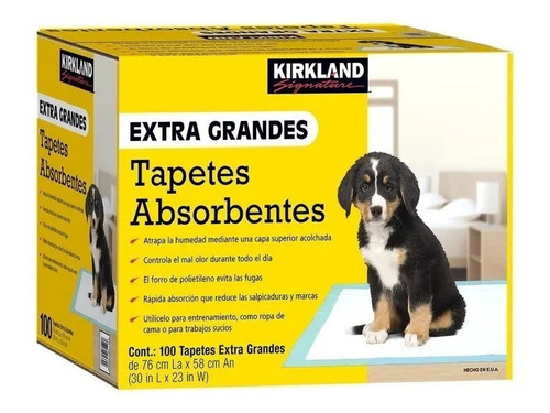 Pañal Tapetes Entrenadores Cachorro Kirkland 100 Pz 