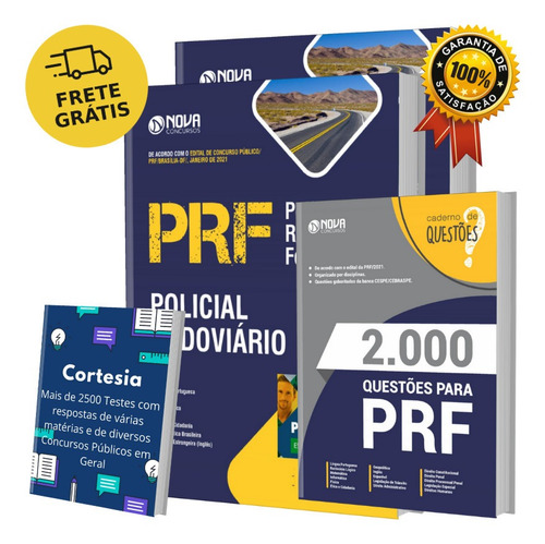 Kit Apostila Prf - Policial Rodoviário + Caderno De Questões