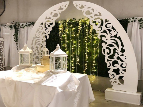 Arco Calado, 2 Piezas, Blanco, Boda, Decoracion