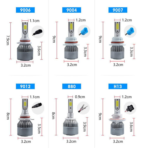 Kit Super Led 6k Lúmenes Par Xenon H4h1h7