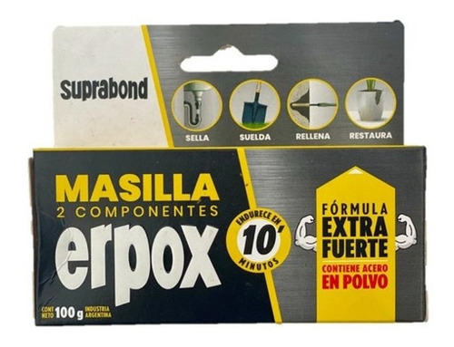 Masilla Suprabond Erpox Acero 100g Soldadura