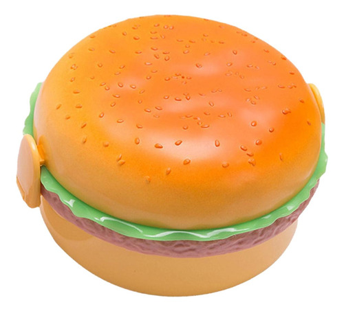 La Hamburguesa Linda De La Fiambrera Del Microondas Redondo