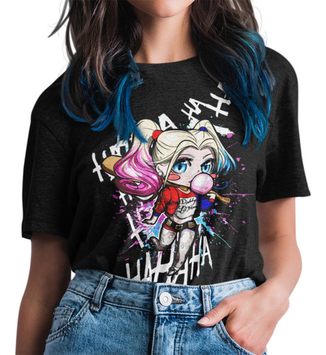 Camiseta Quinn Tumblr Haha Harley Tradicional