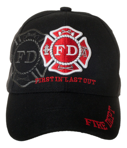 Gorra First In Last Out Del Departamento De Bomberos - Rega.