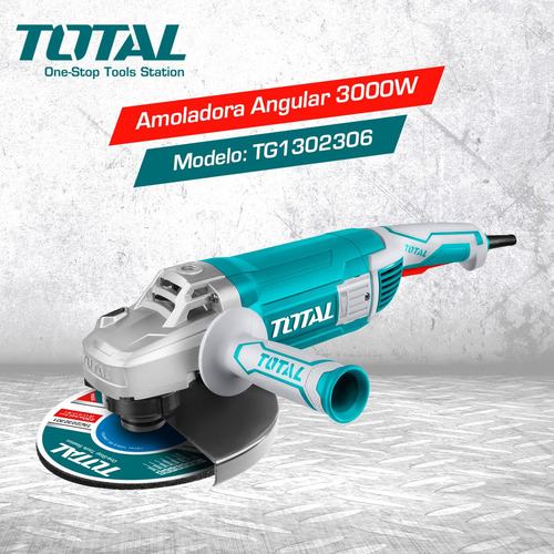 Imagen 3 de 8 de Amoladora Angular Total 3000w Disco 230mm