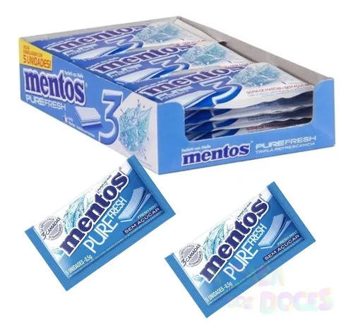 Chiclete Goma De Mascar Mentos Freshmint C/15 Tipo Trident