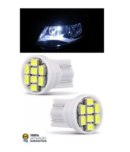 Par Led T10 Lanterna Meia Luz Posição Fiat Mobi Like