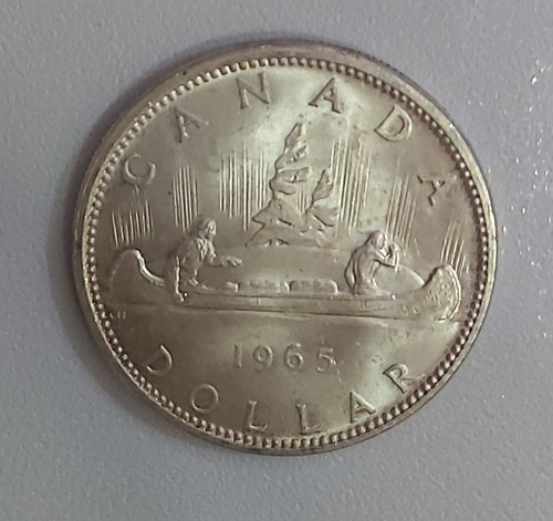 Monedas Mundiales : Canada 1 Dolar De Plata 1965