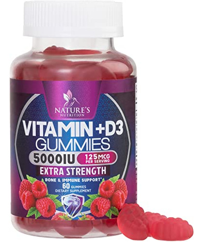 Vitamina D3 Gummies 5,000 Ui Extra Strength 125 Mcg Z5rsi