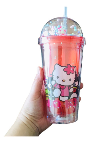 Vaso Hello Kitty Y Sus Amigos 500 Ml Con Luz Led