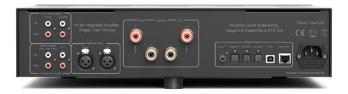 Amplificador integrado Hegel H190, 2 canales, 150 W, AirPlay Spotify Dac, color negro