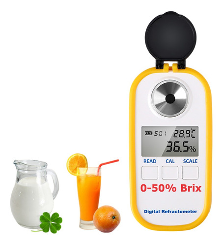 Refractómetro Digital 0-50% Brix Azúcar Leche Jugos Almíbar