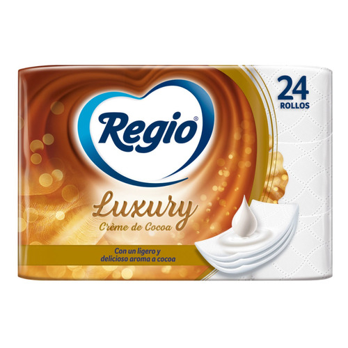 Imagen 1 de 1 de Papel higiénico Regio Luxury Créme de Cocoa con fibras de 24 u