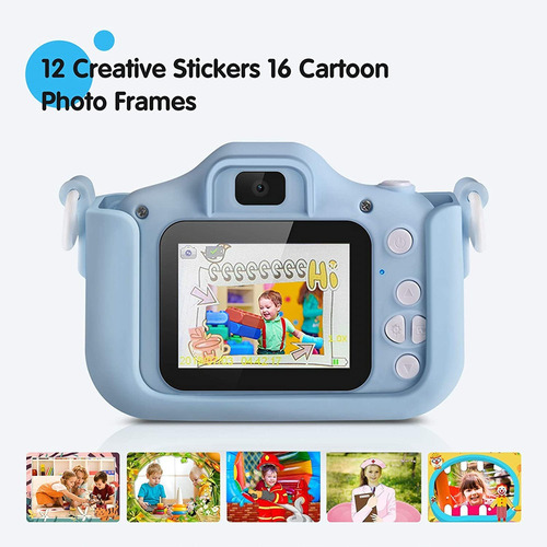 Imagen 4 de 7 de Cámara Digital Niño 20mp Con Funda Gatito 32g Memoria Selfie