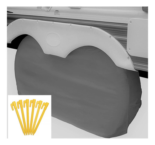 2 Funda Para Rueda Doble Eje Caravana Remolque Camion Rayo
