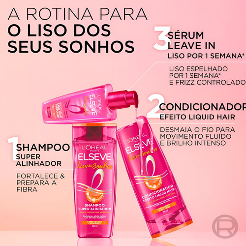 Shampoo Super Alinhador 400ml L'oréal Paris Liso Dos Sonhos