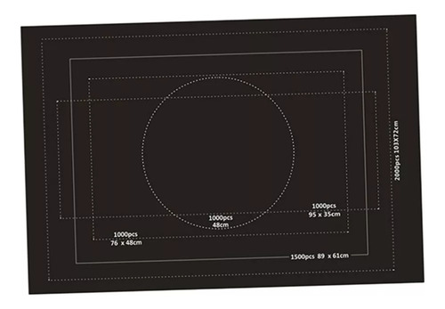 Tapete Puzzle 2.000 3.000 Piezas 2000 Negro