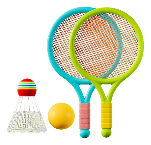 Conjunto De Deporte Infantil, Raqueta Ligera Con Verde Azul