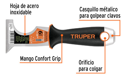 Espátula 2-1/2'', Rígida De 5 Usos, Acero Inoxidable 15855