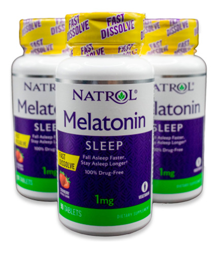 Melatonina 1mg (paquete De 3, 270 Tabletas) Natrol