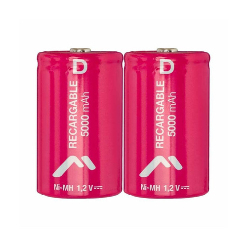 Imagen 3 de 5 de 2 Baterias Pila Recargable Tipo D 5000 Mah Alta Capacidad