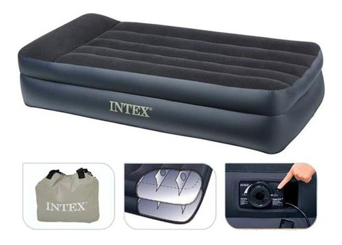 Colchon Inflable Intex Doble Altura 64121 Incluye Inflador