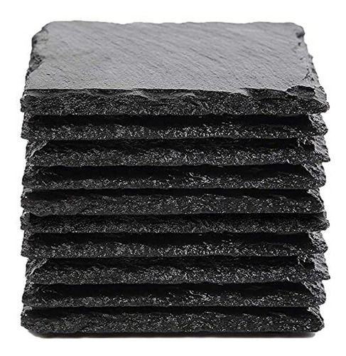 Slate Drink Coasters Set Of 10 - 4  X 4  Drink Coasters Hand