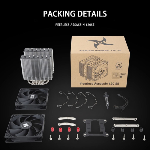 Imagen 6 de 9 de Cooler De Pc Para Intel Y Amd (varios Modelos), Dual 120mm