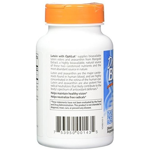 Mejor Del Médico Con Luteína Optilut, No-gmo, Vegano, Sin Gl