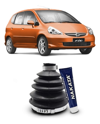Kit Coifa Homocinética +abraçadeiras Honda Fit 2003 Até 2008