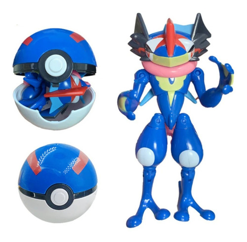 Juguete De Pokemon Con Pokebola - Greninja 12cm