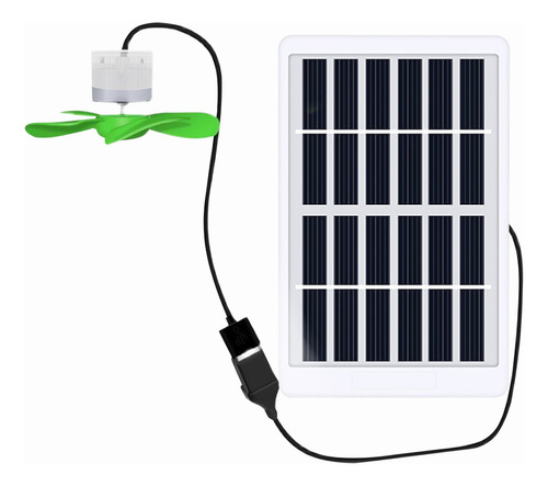 Ventilador De Techo Pequeño W Solar Usb Power Bank Outdoor S