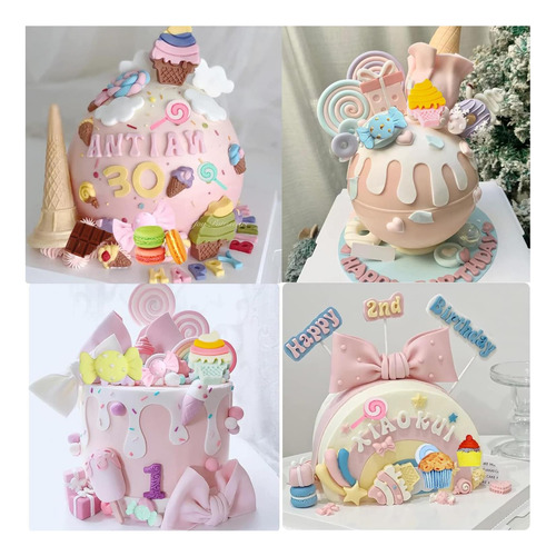 Fckemlds Moldes De Fondant De Fondant Molde De Silicona De 4