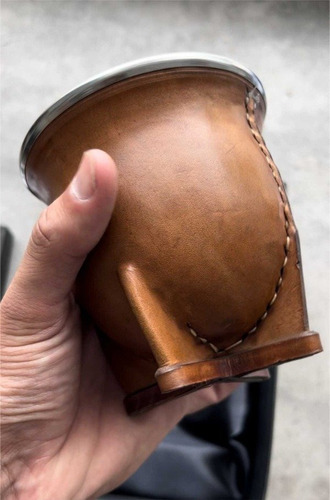 Mate Camionero Uruguayo Suela + Pico Loro Acero Marrón Claro Suela