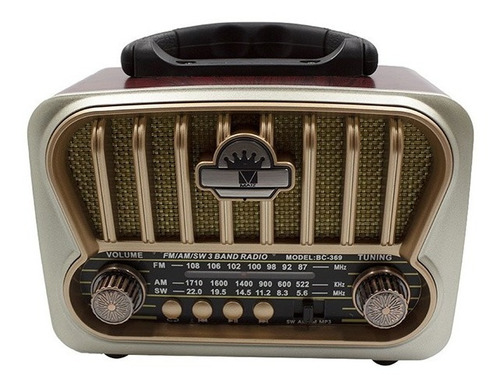 Bocina Bluetooth Radio Recargable Portatil Vintage Retro