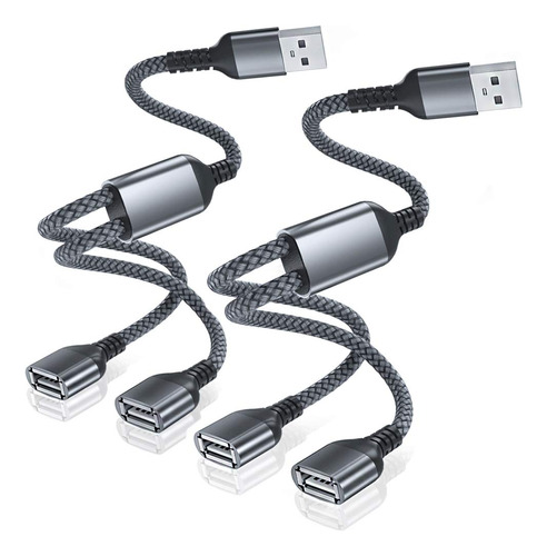 Itramax Cable Divisor Usb Y De 1 Pie (paquete De 2), Conver