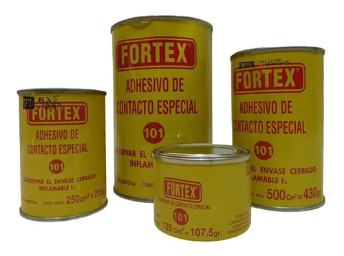 Cemento Adhesivo De Contacto Fortex 1/4 Litro Pegamento 101 Color Ámbar