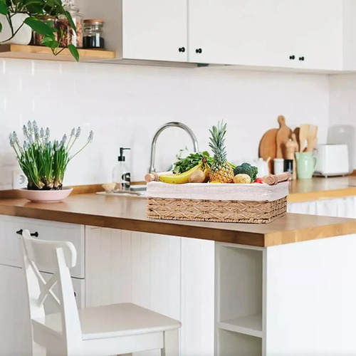 Canastas Organizadora De Caja De Almacenamiento 2pzs Domiviva Color Beige