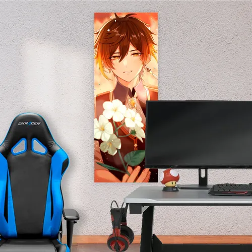 comprar Cuadro Grande 30x80 Cm Genshin Impact Zhongli Animeras