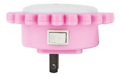 Luz De Noche Led Sanelec Kids 0,5w Diseño Flor Color Rosa