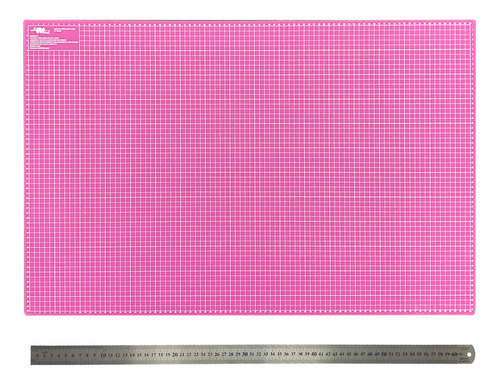 Kit base para tabla de cortar, 45 x 30 cm, regla de tela, 30 colores, tabla de cortar rosa