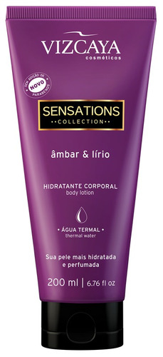 Hidratante Sensations Corporal Âmbar E Lírio 200ml Vizcaya 