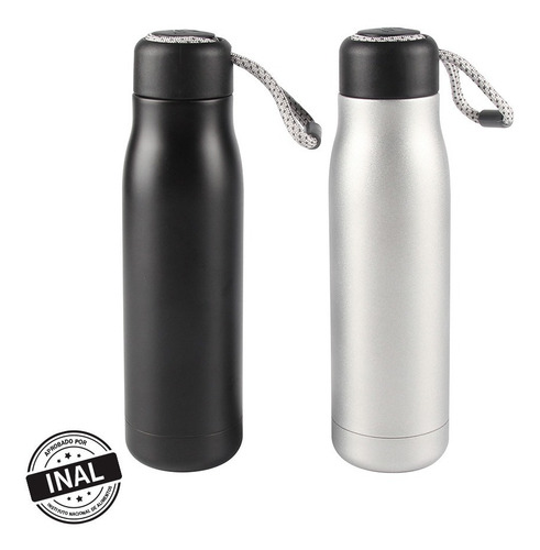 Imagen 4 de 9 de Botella Térmica Wanderlust Tapa Rosca 600ml Acero Inox
