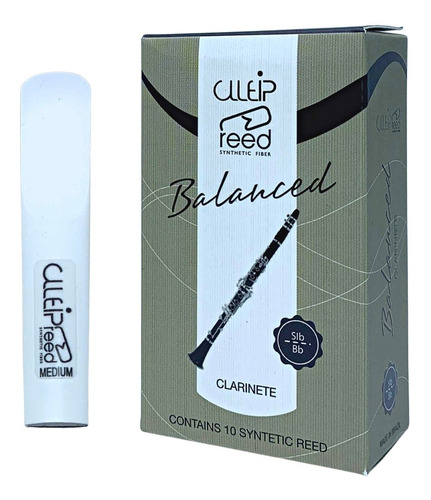 3x Palheta Clarinete Clleip Reed Balanced Fibra Sintética