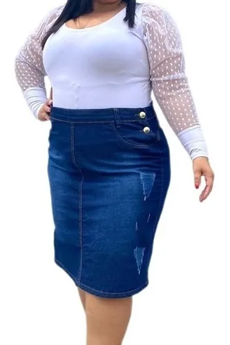 Saia jeans best sale evangélica no mercadolivre