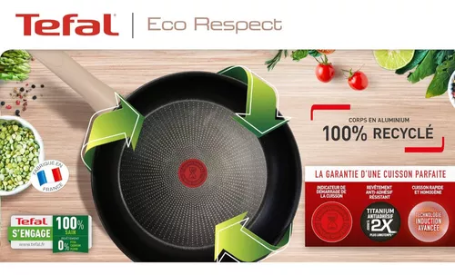 Sartén Antiadherente Inducción Aluminio Reciclado TEFAL Eco Respect 24 cm